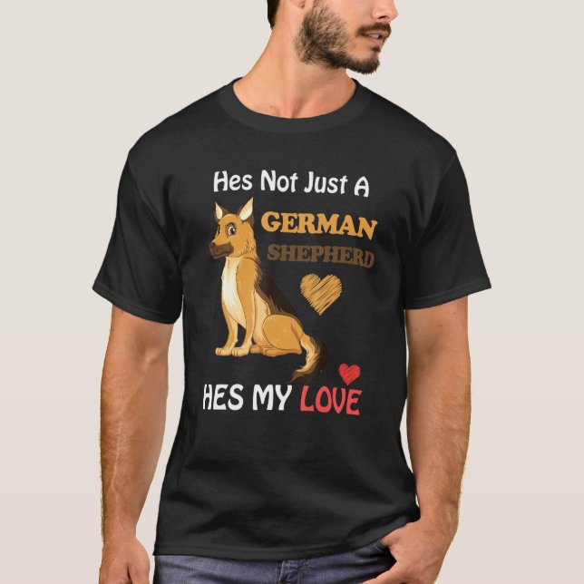 T-shirt Il N'Est Pas Seulement Un Berger Allemand Valentin (Devant)