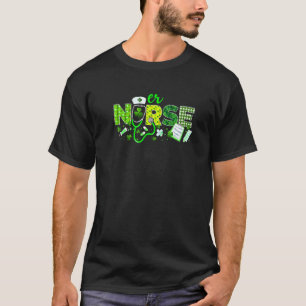 T-shirt Il Nurse St Patrick Love Stéthoscope Rn Nurse