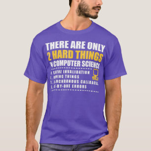 T-shirt Il n'y a que 2 choses difficiles en informatique