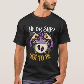 T-shirt Il ou Elle Omi To Be Baby Reveal Costume d'Hallowe