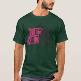 T-shirt Il peut guérir le cancer Ruban rose Mois du cancer