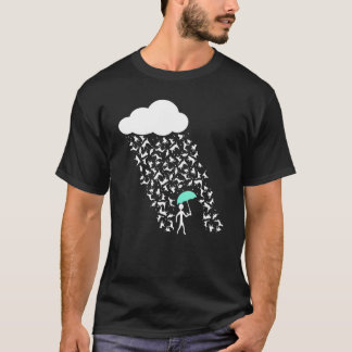 T-shirt Il Pleut des Chats et des Chiens Mignon Drôle Cani