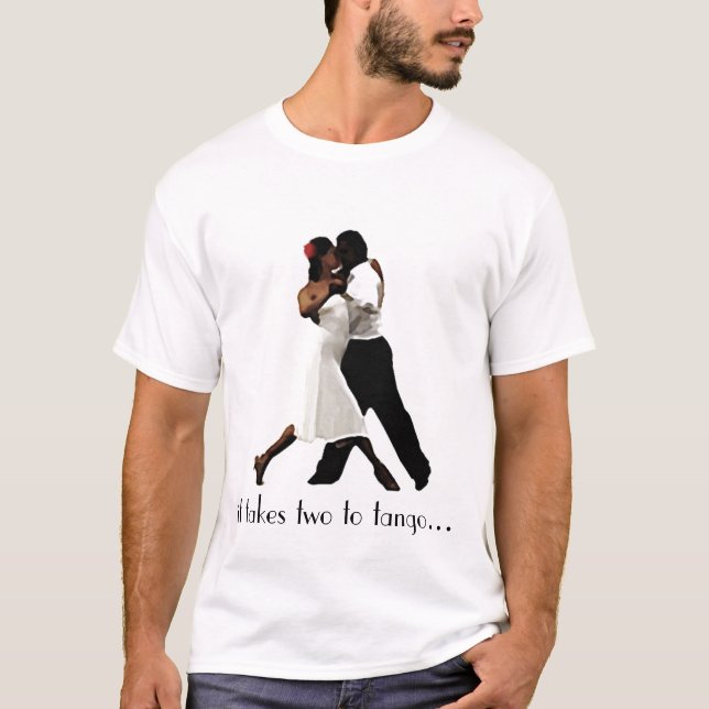 T-shirt Il prend deux au tango (Devant)
