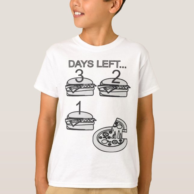 T-shirt Il reste 3 jours... Pizza ! (Devant)