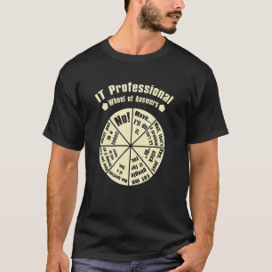T-shirt Il Roue Professionnelle De Réponses, Drôle Geek Ne