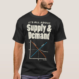 T-shirt Il s'agit de l'offre et de la demande pour l'écono