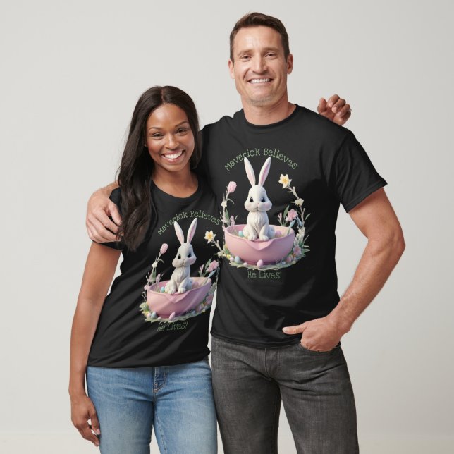 T-shirt Il Vit ! Conception de Pâques personnalisée (Unisexe)