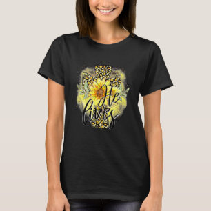 T-shirt Il vit Tournesols Foi Jésus Croix Chrétien Paques