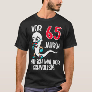 T-shirt Il y a 65 ans, j'étais le 65e anniversaire le plus