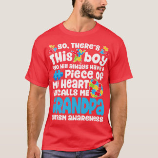 T-shirt Il Y A Ce Garçon Qu'Il M'Appelle Grand-Père Autism