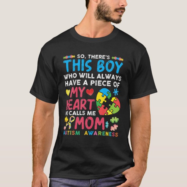T-shirt Il y a ce garçon qu'il m'appelle maman Sensibilisa (Devant)
