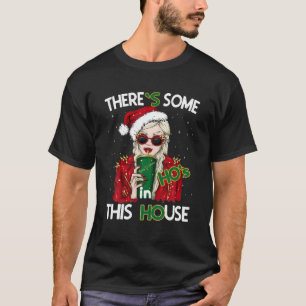 T-shirt Il y a des trous dans cette maison drôle Noël Sant
