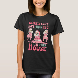 T-shirt Il y a des trous dans cette maison Noël rose Sant