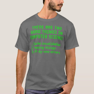 T-shirt Il Y A Deux Choses Difficiles En Informatique