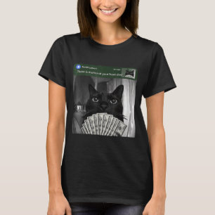 T-shirt Il y a du mouvement à la porte d'entrée drôle chat