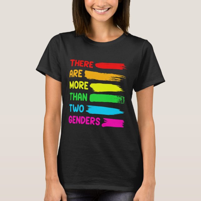 T-shirt Il Y A Plus De Deux Sexes De Lgbtq (Devant)