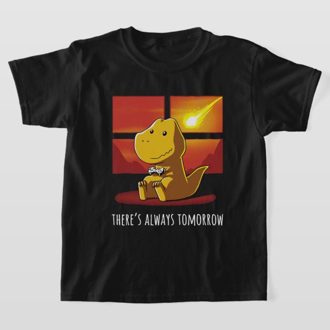 T-shirt Il ya toujours demain Dinosaur Jouer jeu vidéo (Poser)