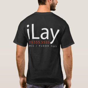 T-shirt iLay. Usage promotionnel de carreleur de carrelage