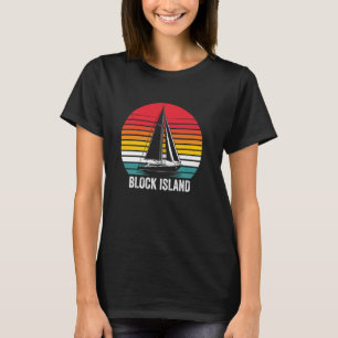 T-shirt Île Block Rhode Island, île Sailboat Block