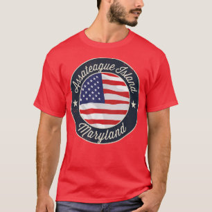 T-shirt Île d'Assateague - Souvenir patriotique du Marylan