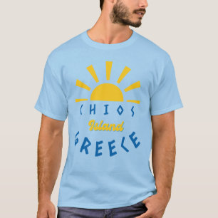 T-shirt Ile de Chios, Grèce - Sunshine Bleu Homme