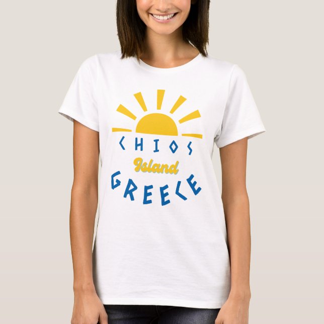 T-shirt Ile de Chios, Grèce - Sunshine Femmes (Devant)