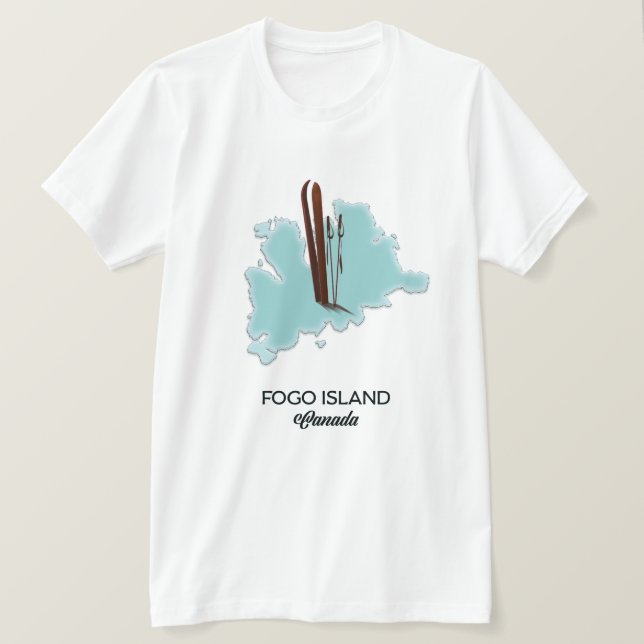 T-shirt île de Fogo carte du Canada affiche (Design devant)
