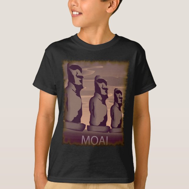 T-shirt Île de Pâques Moai (Devant)