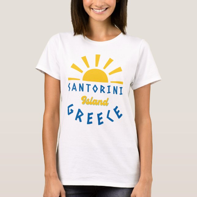 T-shirt Île de Santorin, Grèce - Sunshine Femmes (Devant)