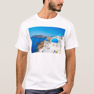 T-shirt Île de Santorini - caldeira, Grèce