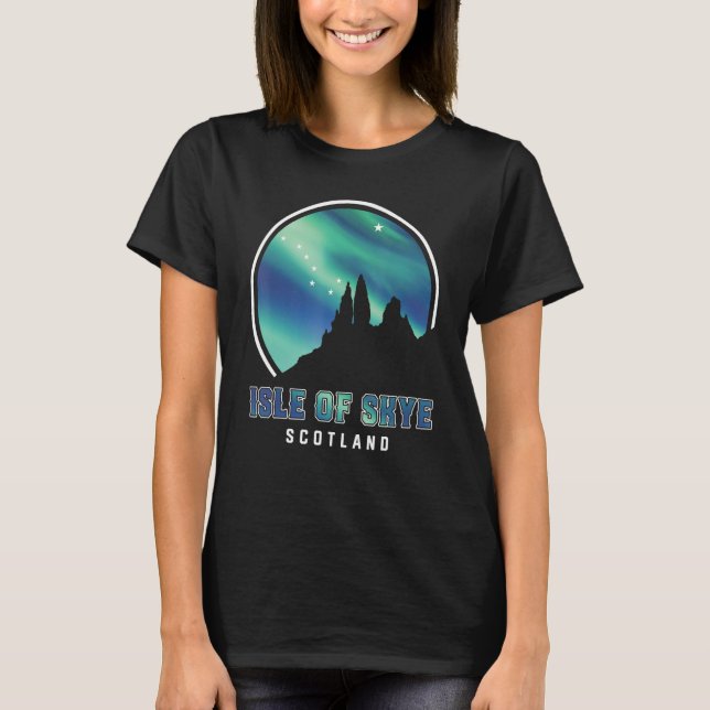 T-shirt Île de Skye Écosse Northern Lights Souvenir (Devant)