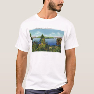 T-shirt Île d'Eagle et vue inférieure de lac Saranac