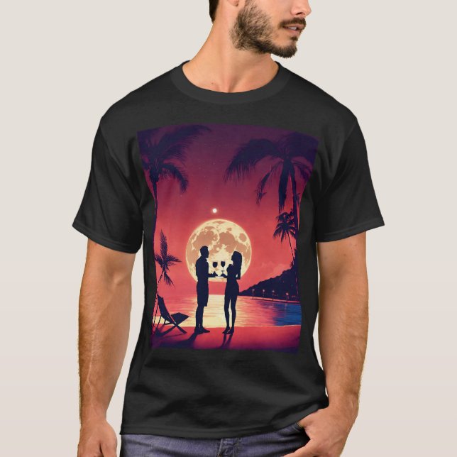 T-shirt Ile Encre : Sailor Jerry Beach Scène Tee (Devant)