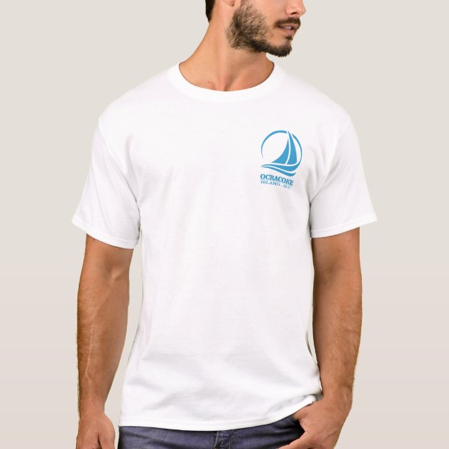 T-shirt Île Ocracoke (sloop) (Devant)