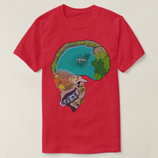 T-shirt Île Skull (Design devant)