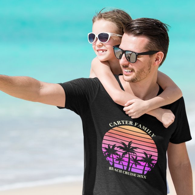 T-shirt Île tropicale Famille Plage Voyage Personnalisé Pa (Créateur téléchargé)