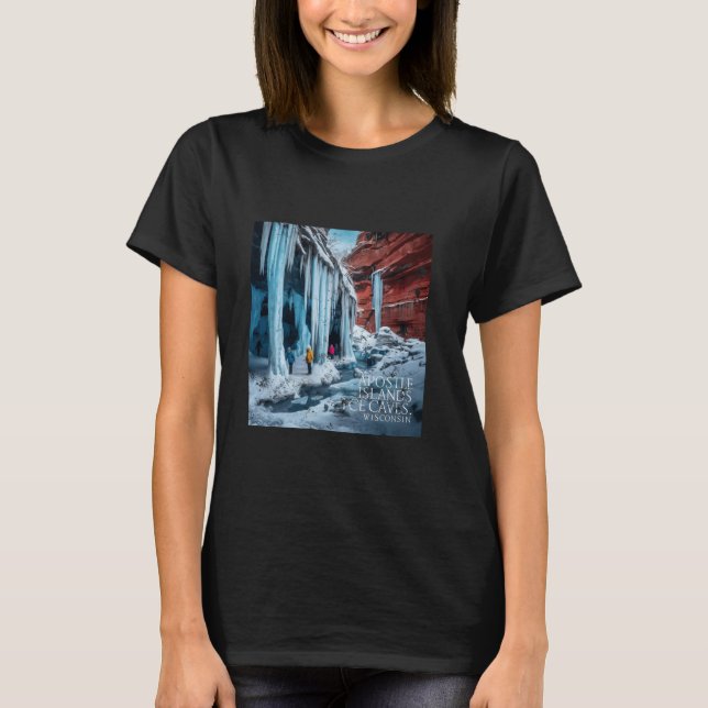 T-shirt Îles Apôtres Grottes de glace Wisconsin (Devant)