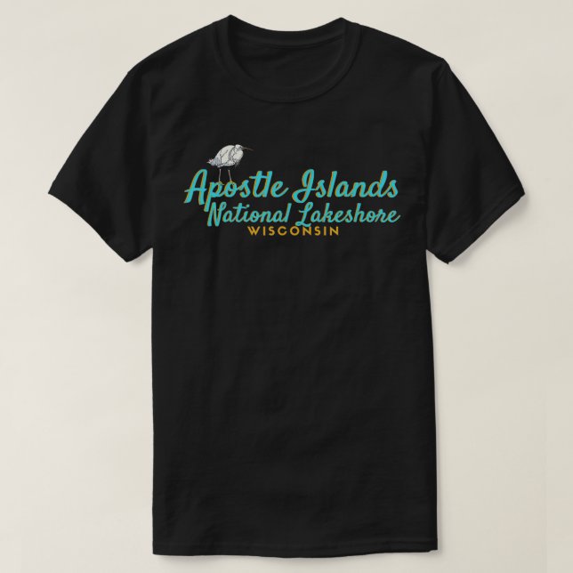 T-shirt Iles Apôtres National Lakeshore Wisconsin (Design devant)