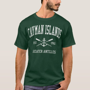 T-shirt Îles Caïmans Rames Croisées Bateau Ancre Sports fa