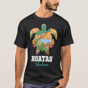 T-shirt Îles de la Baie de Roatan Honduras Turtle Souvenir
