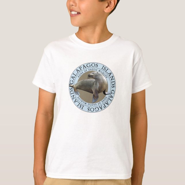 T-shirt Îles du Lion de mer Galapagos (Devant)