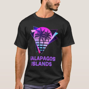 T-shirt Îles Galapagos 80s Palm Tree Retro Ecuador Souv