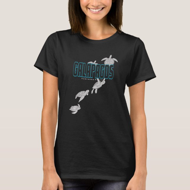 T-shirt Îles Galapagos Tortues de mer Plongée sous-marine  (Devant)