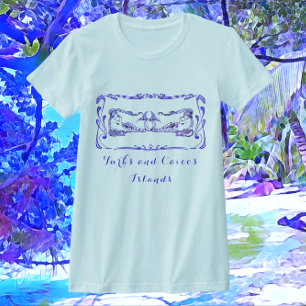 T-shirt Îles Turks et Caïques Joli sirènes Art déco