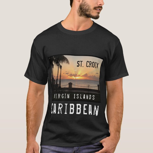 T-shirt Iles Vierges américaines Sainte-Croix USVI Coucher (Devant)