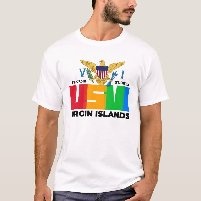 T-shirt Îles Vierges américaines Sainte-Croix USVI Tropica (Devant)