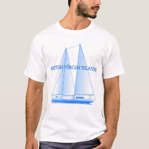 T-shirt Îles Vierges britanniques Voilier Nautique Côtier 