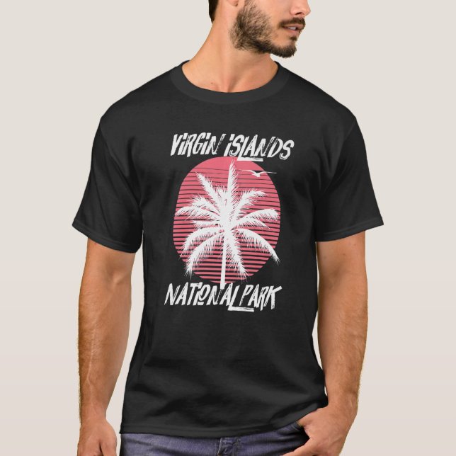 T-shirt Îles Vierges Parc national des Palmiers St. John S (Devant)