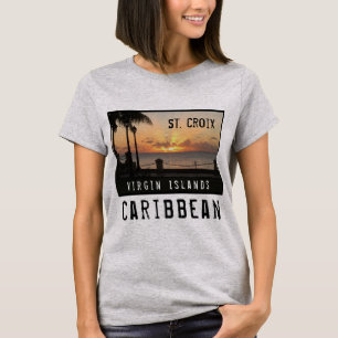 T-shirt Îles Vierges Sainte-Croix Coucher de soleil USVI C