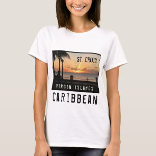 T-shirt Îles Vierges Sainte-Croix Coucher de soleil USVI C
